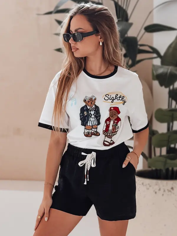 DStreet Дамски шорти NOT TOMORROW черни