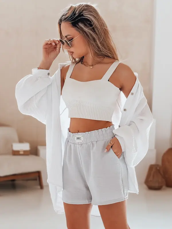 DStreet Дамски шорти OWN STYLE, сиви