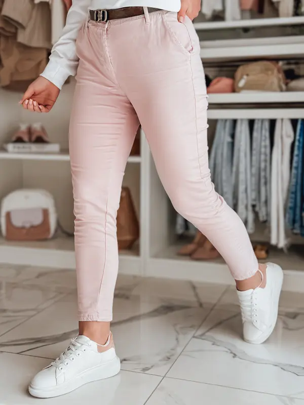 DStreet Дамски слим крой панталон LINESKA розов