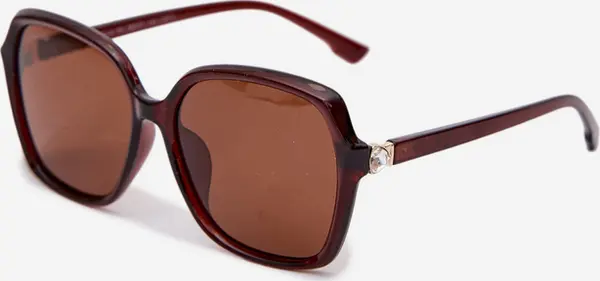 Boto Дамски слънчеви очила с кристали, кафяви