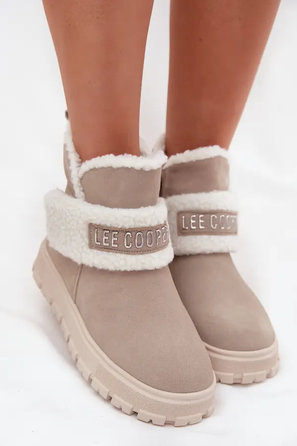 Lee Cooper Дамски снежни ботуши Lee Cooper, изработени от естествен велур