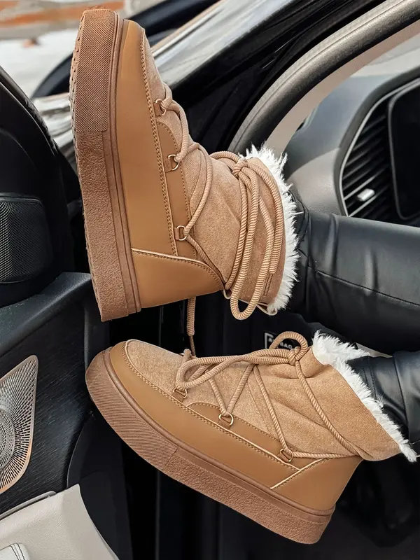 DStreet Дамски снежни ботуши LUXSNUG camel