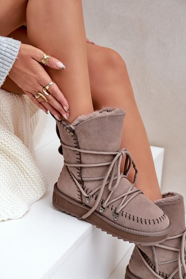 D.Franklin Дамски Снежни Обувки От Естествен Велур D.Franklin