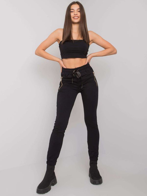 Fashionhunters Дамски спортен панталон. Fashionhunters Black