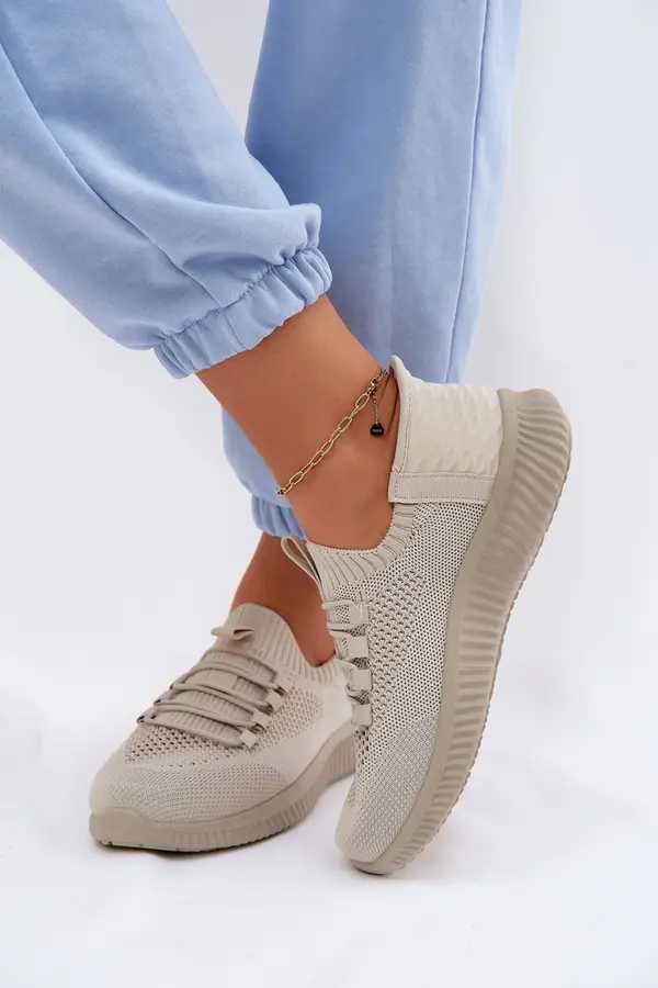 Boto Дамски спортни обувки Boto Slip-On, бежово-маслиненозелени