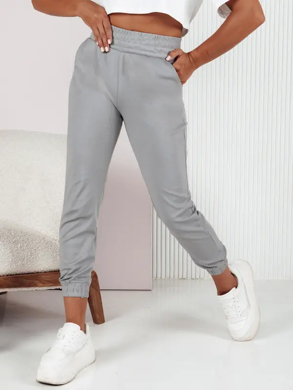 DStreet Дамски спортни панталони FASHIONCORE сиви