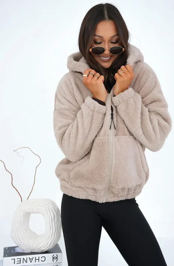 Factory Price Дамски суичър с качулка, светло бежов