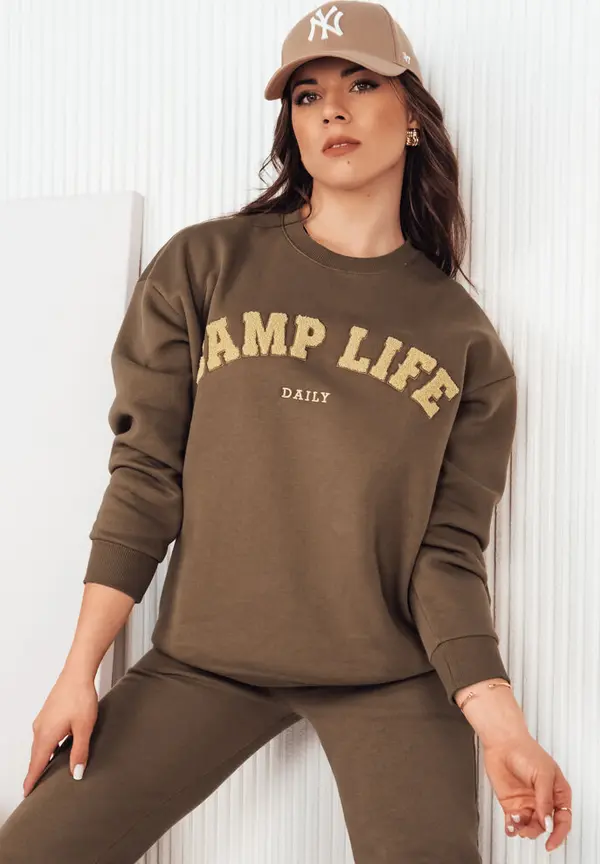 DStreet Дамски суичър SAFONIS кафяв