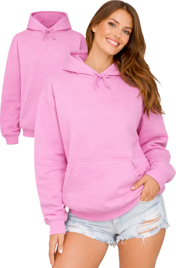 J.STYLE Дамски суитшърт J.STYLE - розов