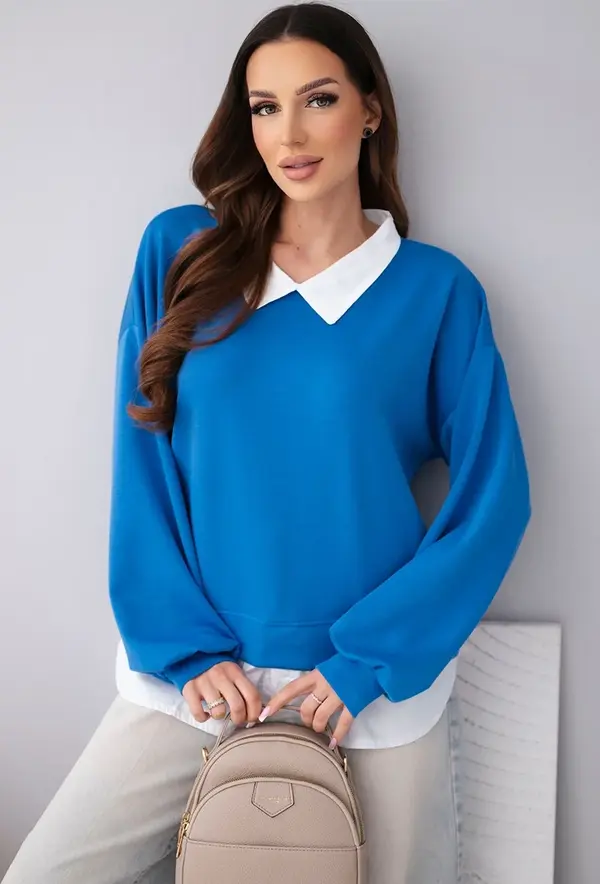 Kesi Włoski Дамски суитшърт Kesi с отделение за риза