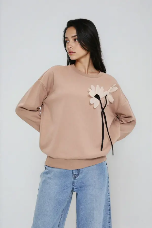 Marisse Дамски суитшърт Marisse L-BL-4919 КАФЕ