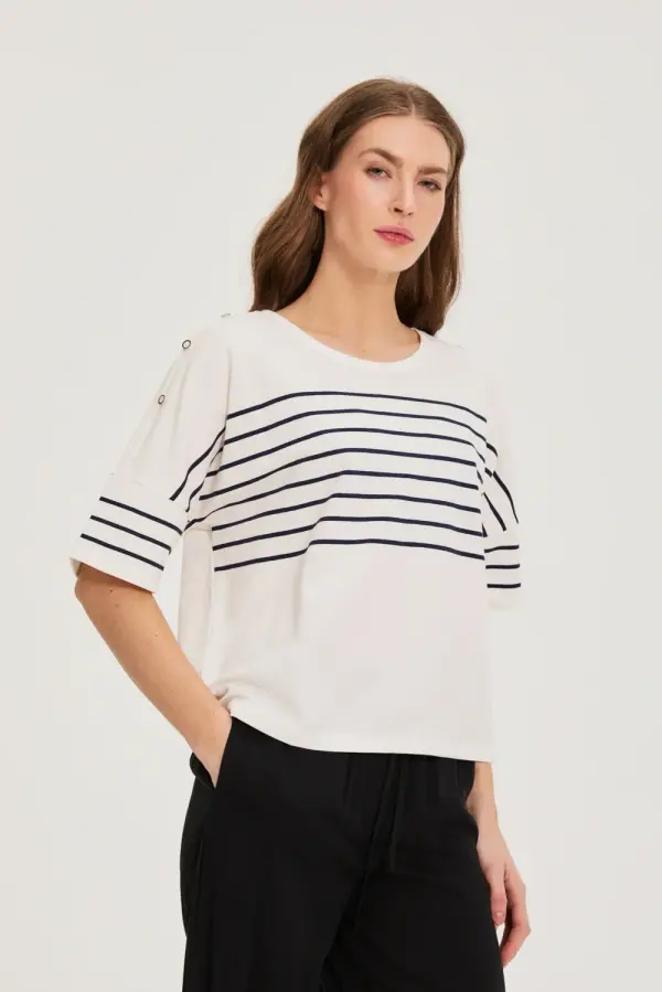 Marisse Дамски суитшърт Marisse OFF WHITE