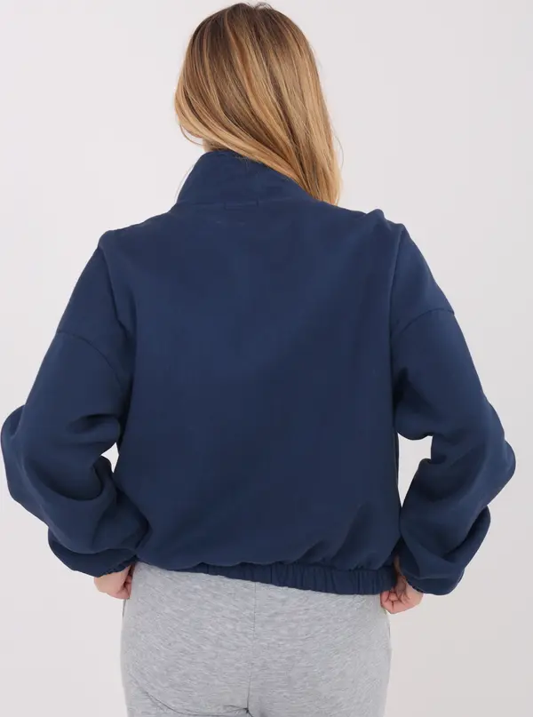 Factory Price Дамски суитшърт с цип в тъмносиньо