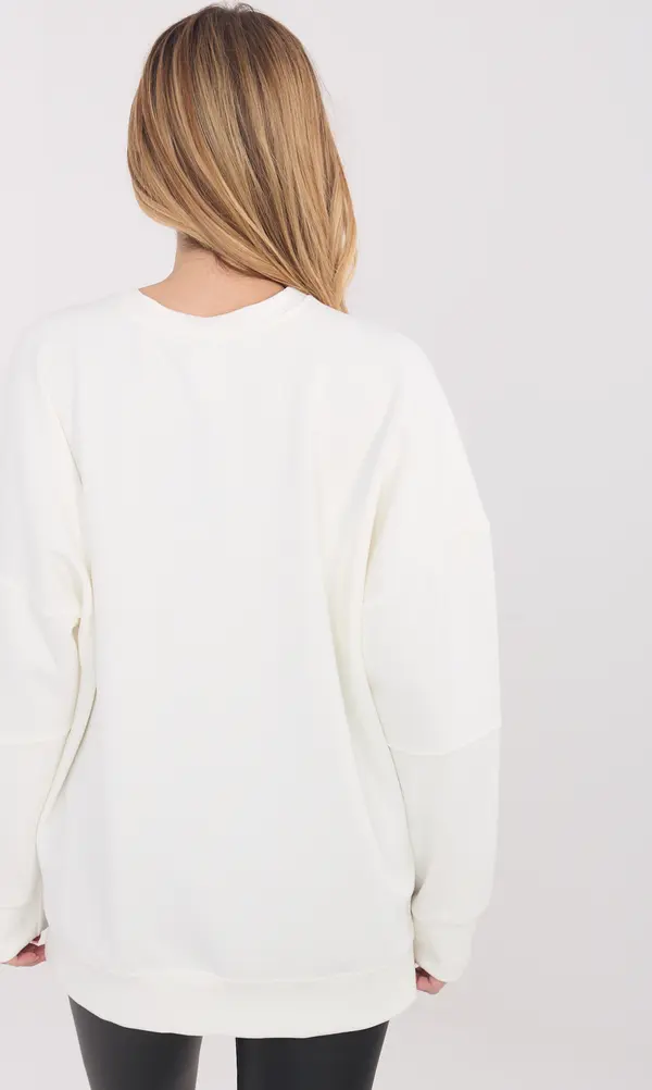 RUE PARIS Дамски суитшърт в цвят екрю