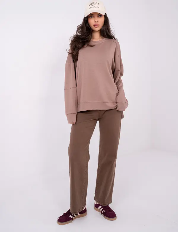 RUE PARIS Дамски суитшърт в тъмнобежово