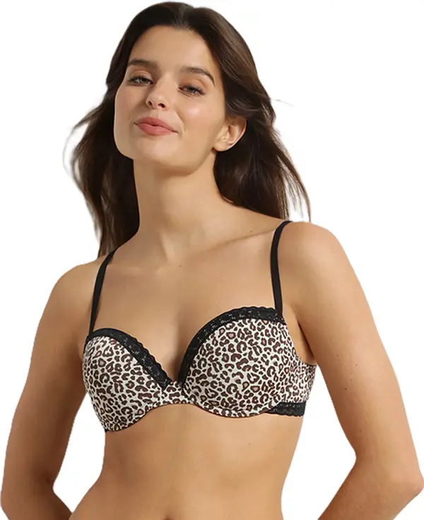 DIM Дамски сутиен DIM с микро подплънки - черен/бял