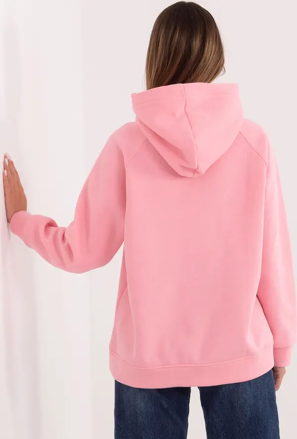 RUE PARIS Дамски светлорозов суичър с качулка