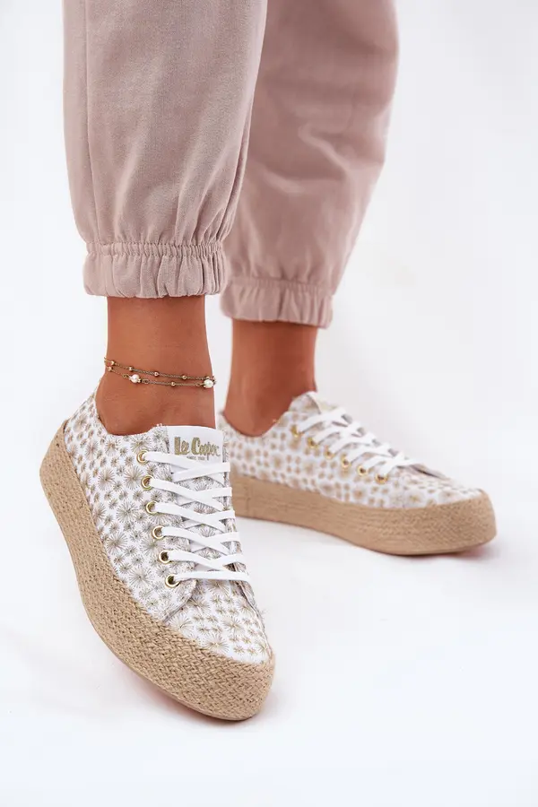 Lee Cooper Дамски Тенис обувки с Платформа и Плетка Lee Cooper