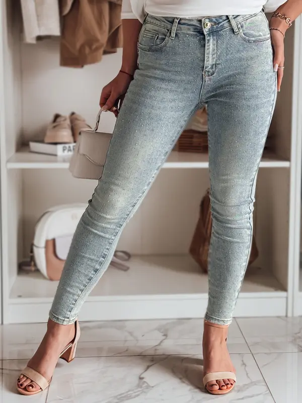 DStreet Дамски тесни дънки с декорации