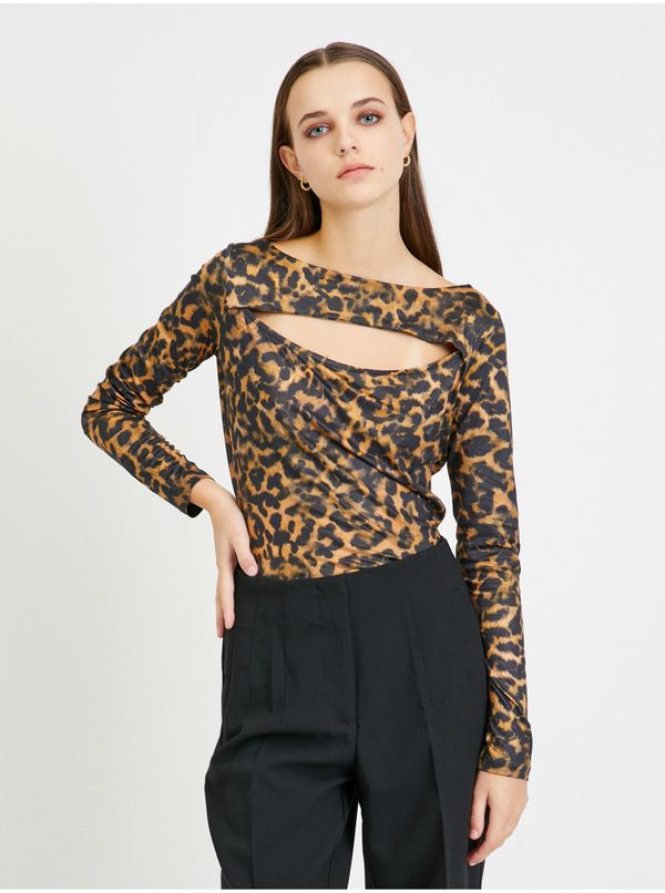 Guess Дамски топ Guess Leopard