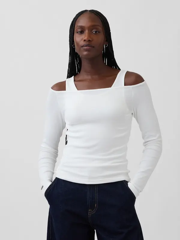 GAP Дамски топ с открити рамене GAP