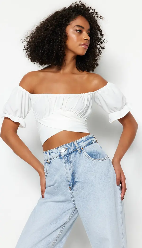 Trendyol Дамски топ Trendyol Crop