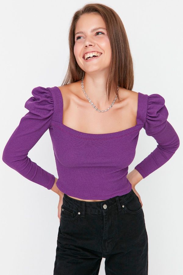 Trendyol Дамски топ Trendyol TWOAW22BZ0132/Brown