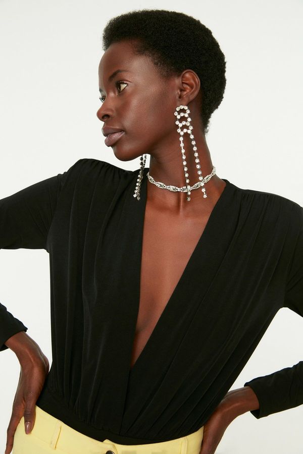 Trendyol Дамски топ. Trendyol TPRAW22BD0161/Black