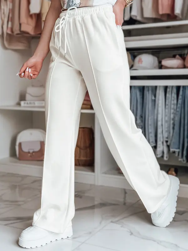 DStreet Дамски трикотажни панталони DRESSANIK екрю