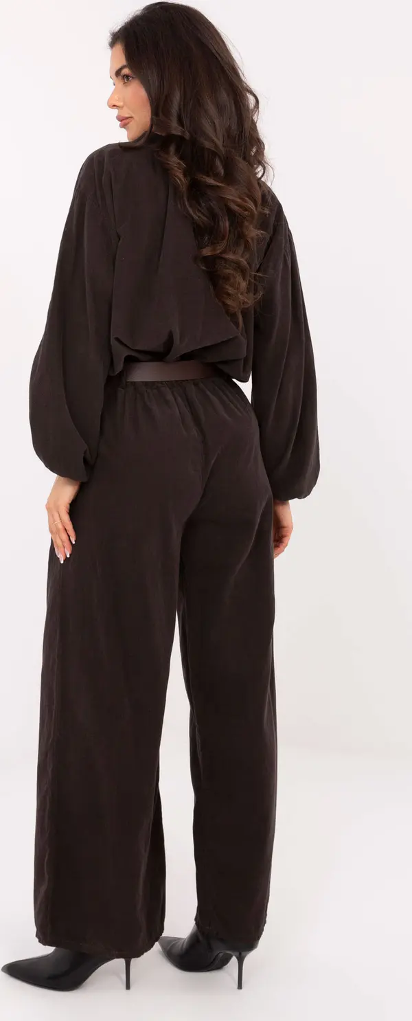 Italy Moda Дамски тъмнокафяви панталони