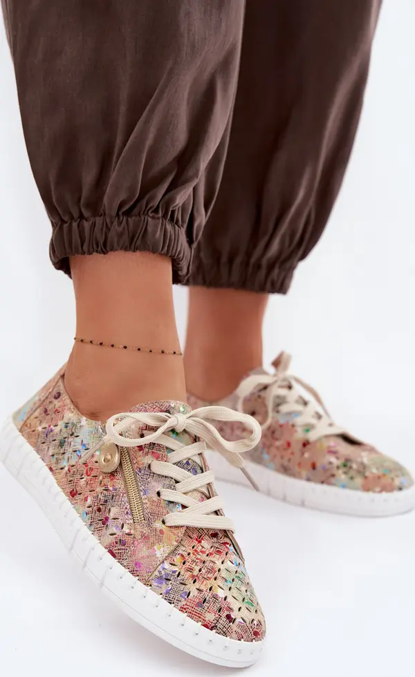 EVENTO Дамски велурени мокасини EVENTO Многоцветна камелия