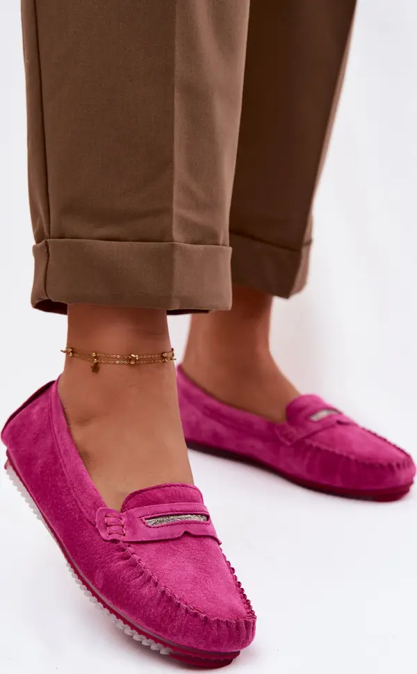 S. BARSKI Дамски велурени мокасини S. BARSKI