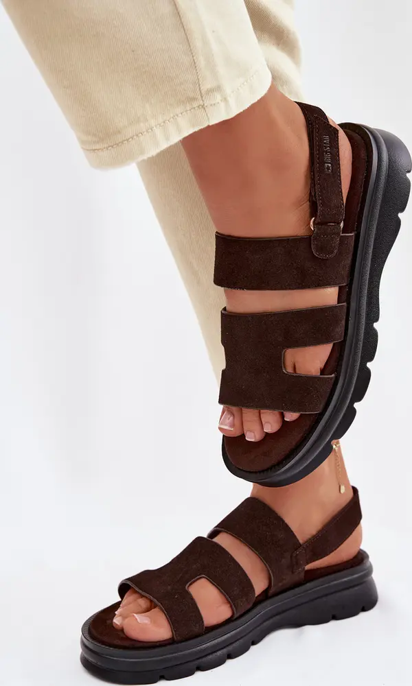 BIG STAR SHOES Дамски велурени сандали Big Star