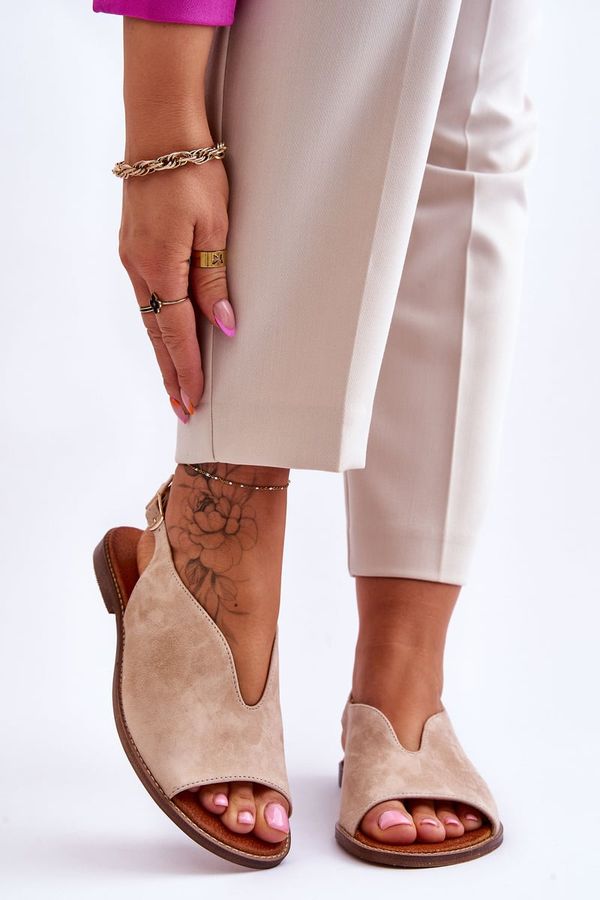 Lewski Shoes Дамски велурени сандали Lewski Shoes