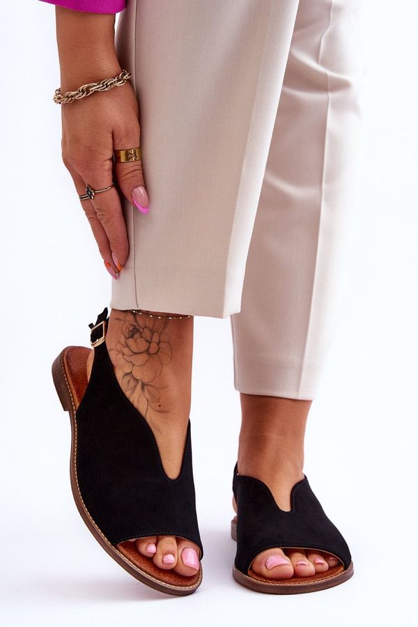 Lewski Shoes Дамски велурени сандали Lewski Shoes