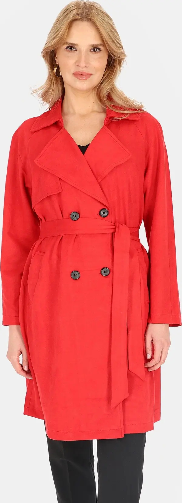 PERSO Дамски велурени тренчкот