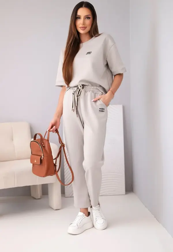 Kesi Włoski Дамски вискозен комплект Kesi в тъмнобежово