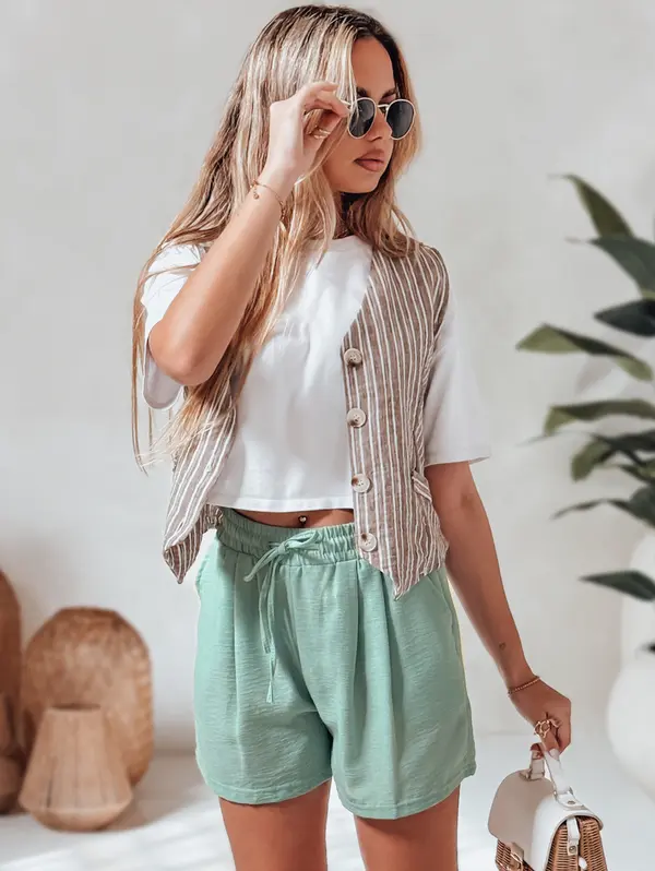 DStreet Дамски зелени шорти RELAX TIME