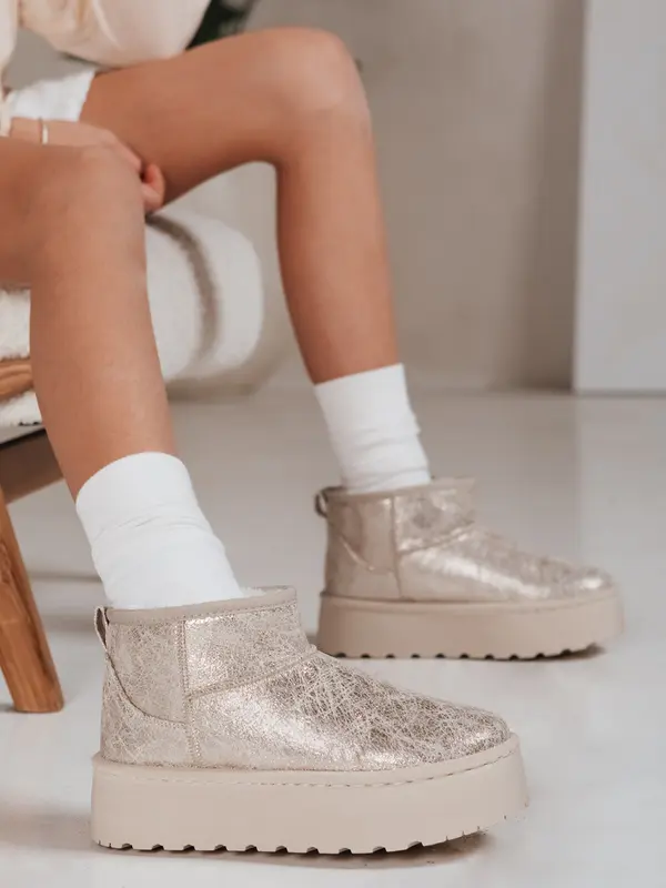 DStreet Дамски златни снежни ботуши