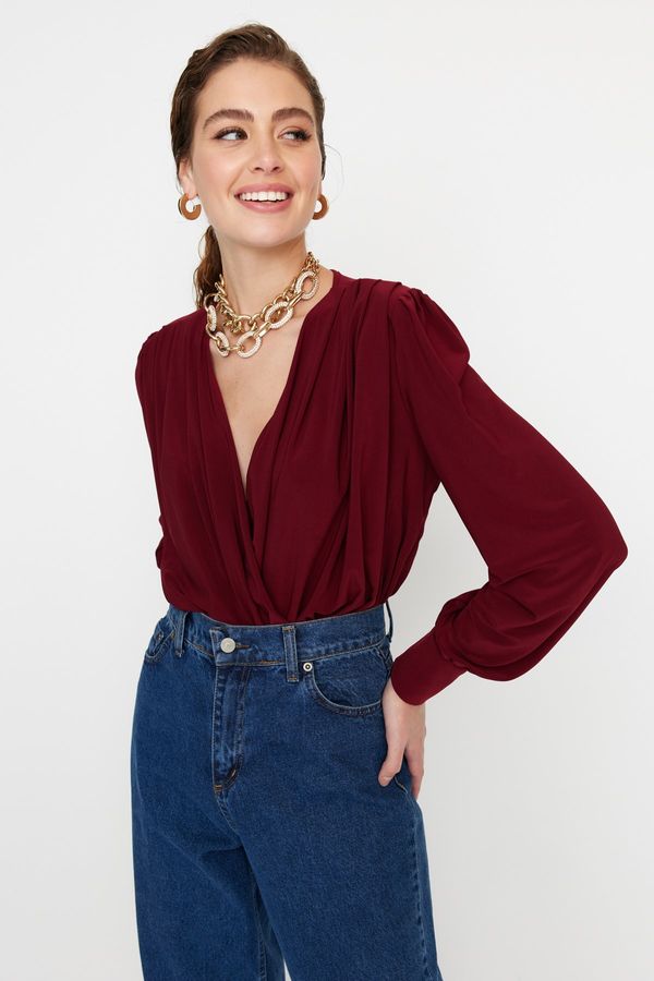 Trendyol Дамско боди Trendyol TPRSS21BD0029/BLACK