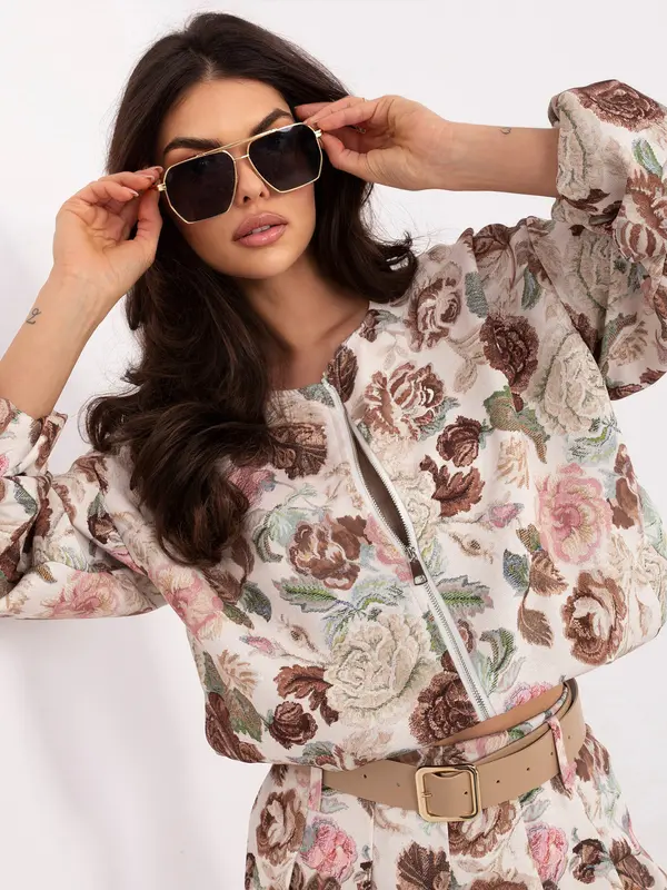 Italy Moda Дамско кафяво бомбър яке