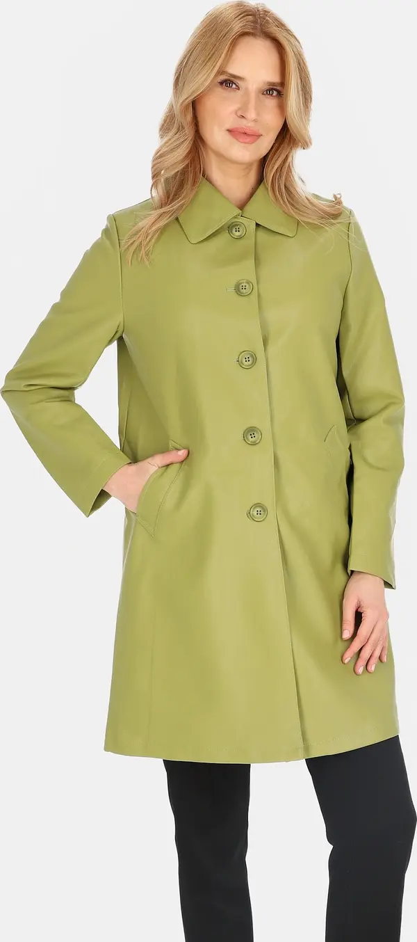 PERSO Дамско палто от еко кожа