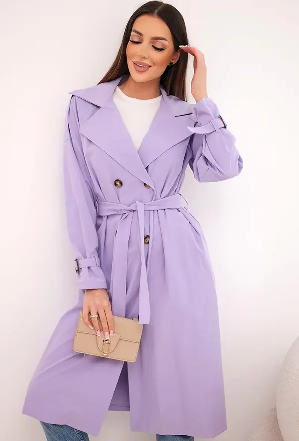 Kesi Włoski Дамско палто с връзки на талията Kesi