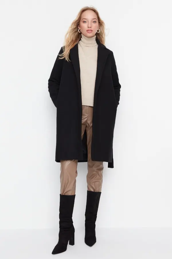 Trendyol Дамско палто. Trendyol TWOAW20KB0033/CAMEL