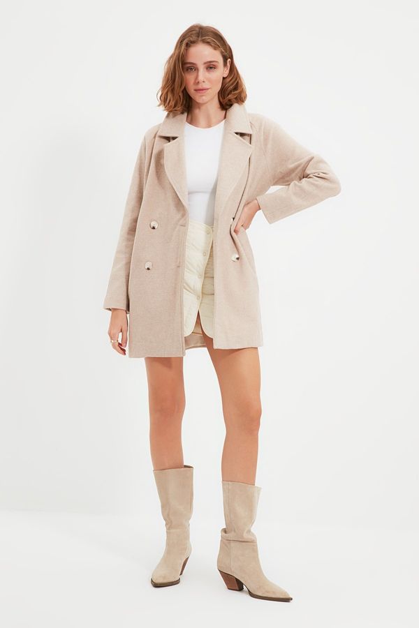 Trendyol Дамско палто. Trendyol TWOAW21KB0017/STONE