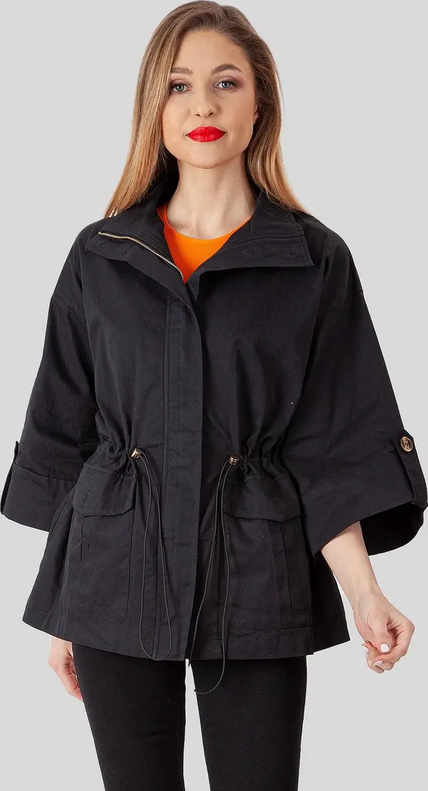 PERSO Дамско памучно яке с широки ръкави