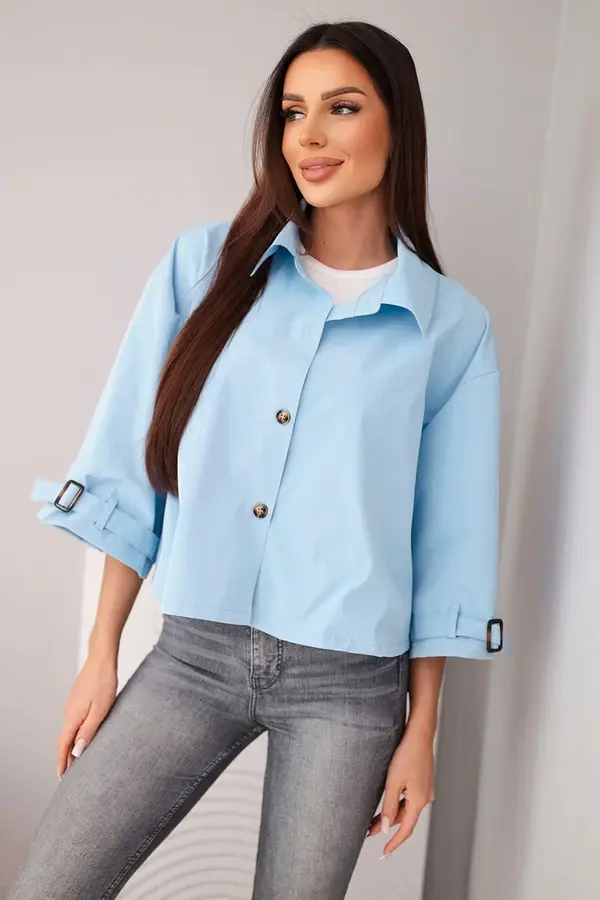 Kesi Włoski Дамско преходно яке Kesi Włoski с яка, синьо