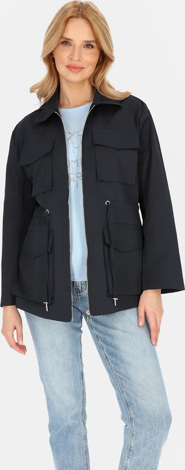 PERSO Дамско преходно яке с връзки на талията