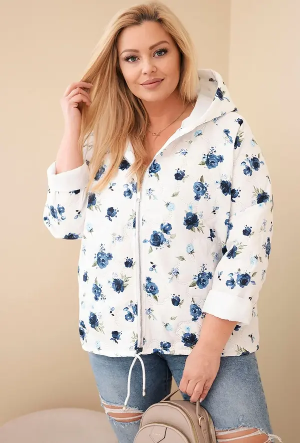 Kesi Włoski Дамско ватирано яке с флорален мотив