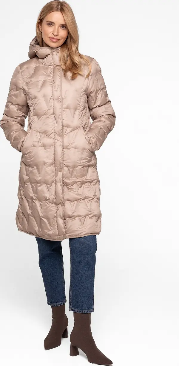 PERSO Дамско ватирано яке с регулируема качулка